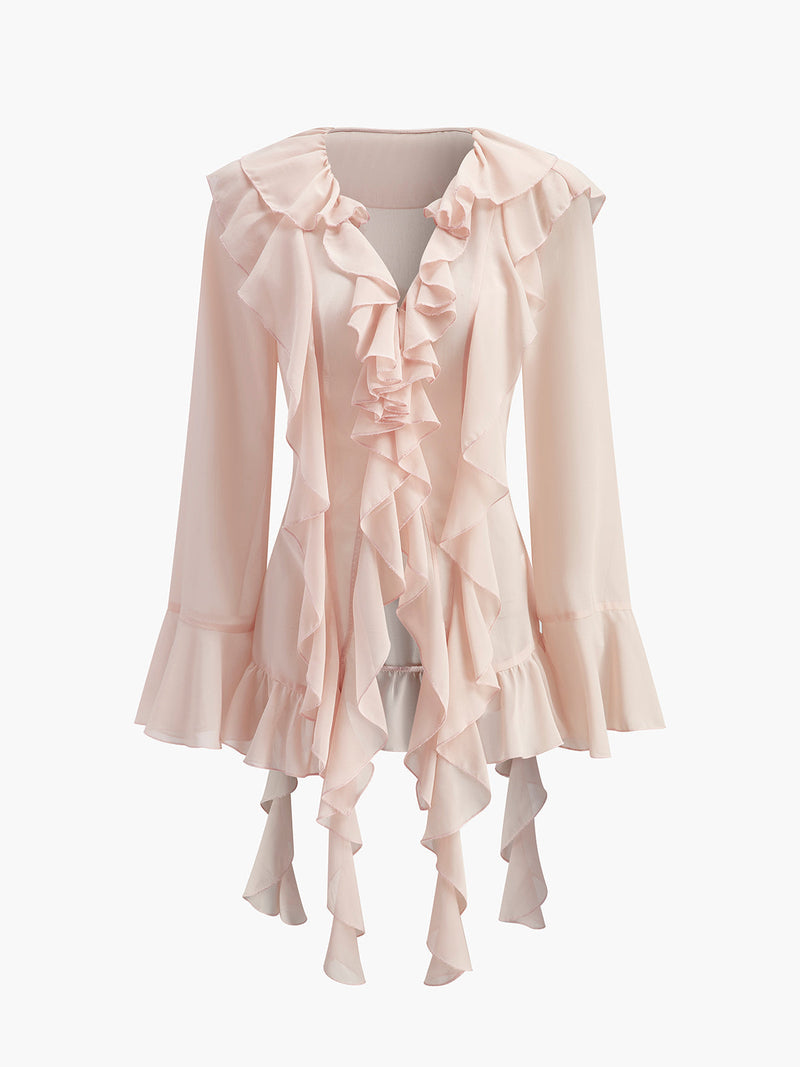 Anouk Women's Ruffled Blouse - front view
