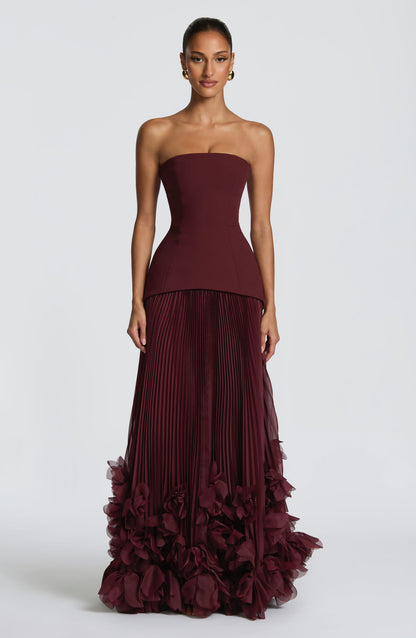 Mabel Women's Pleated Maxi Dress - full-length view