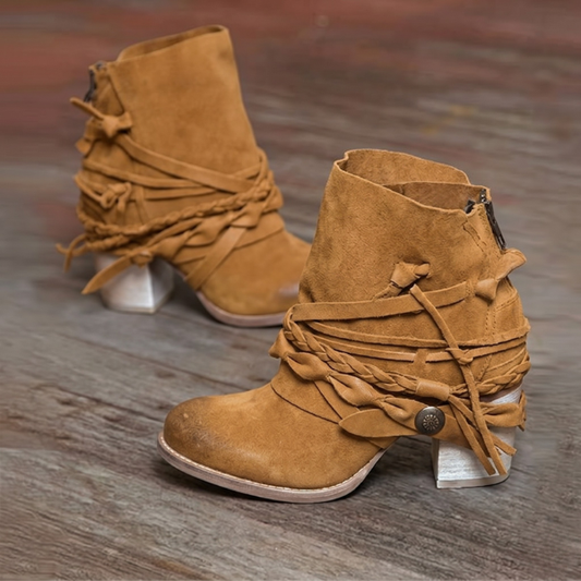 Harlow Women's Block Heel Ankle Boots - front view
