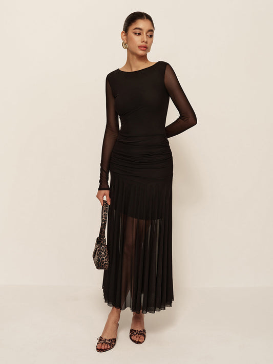 Thea Women's Pleated Dress - front view
