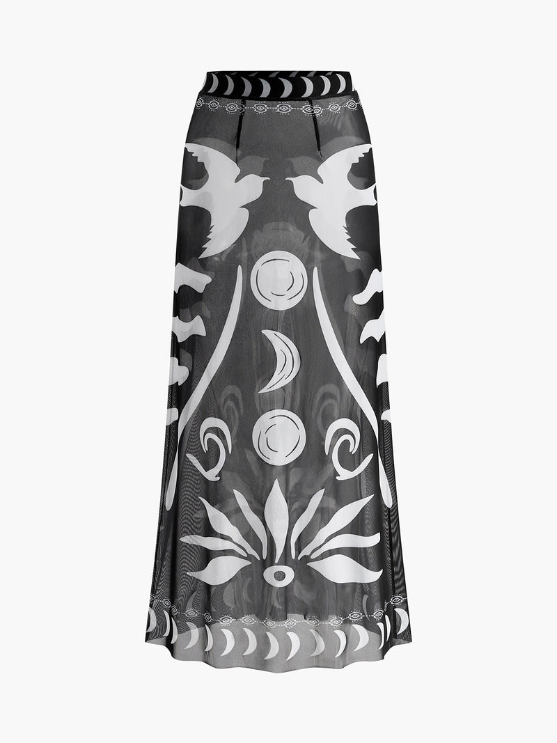 Ruby Women's Printed Cover-up | Sheer, Mesh