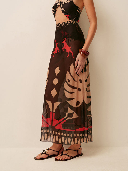 Saskia Women's Printed Cover-up - front view