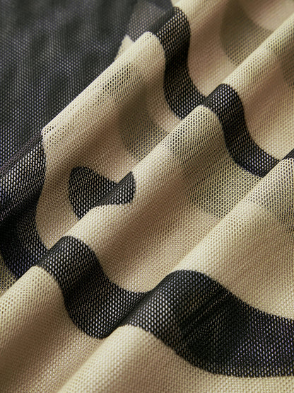 Anaïs Women's Printed Trousers - fabric and finish detail