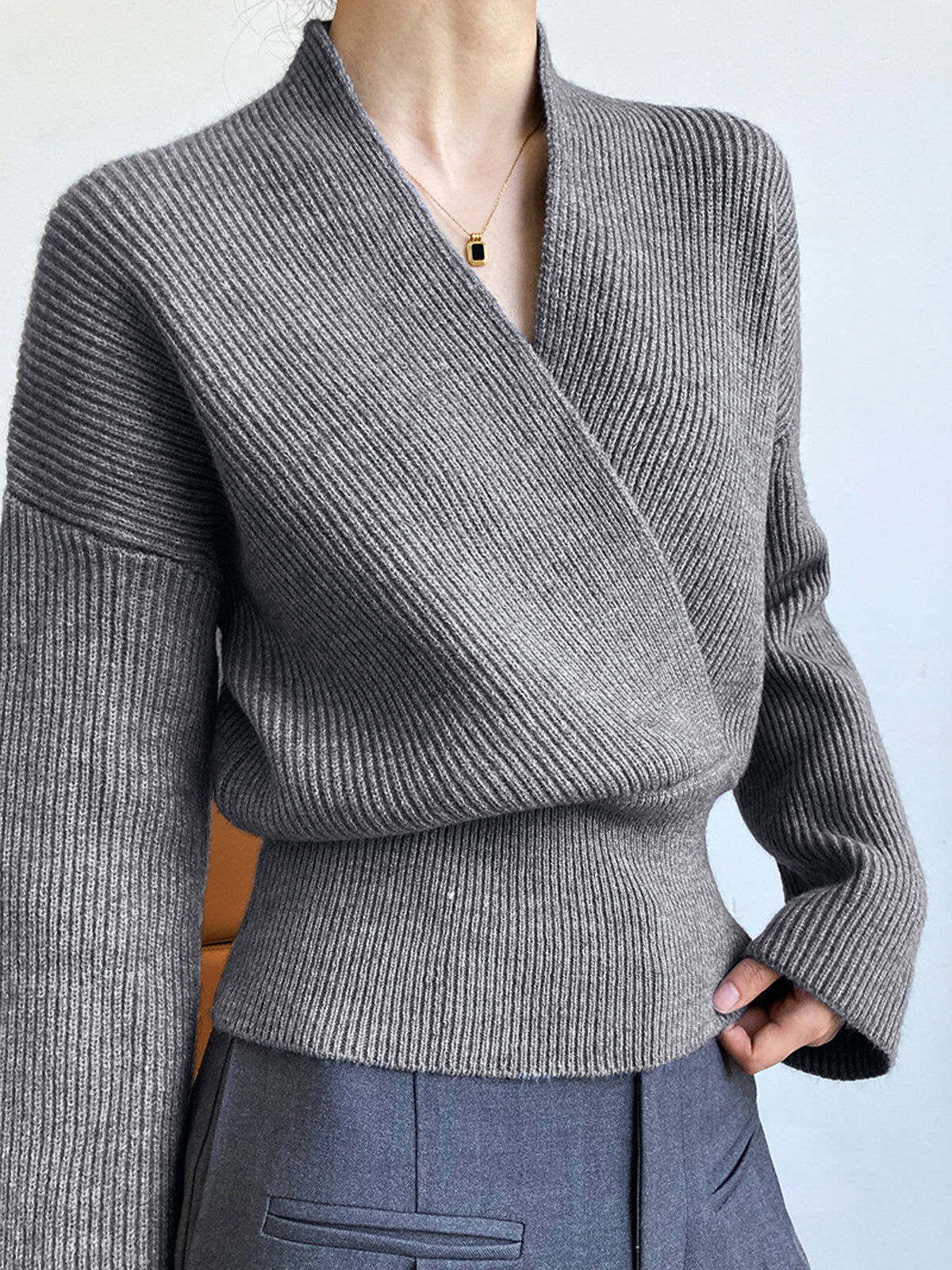 Astrid Women's Sweater - fabric and finish detail