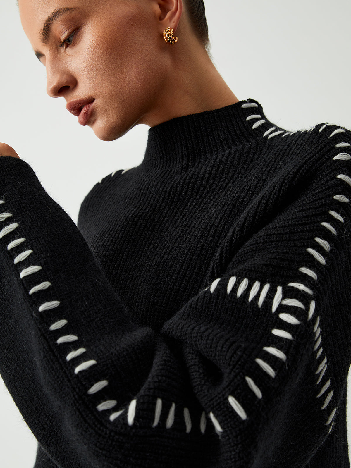 Delphine Women's Oversized Sweater - styled view