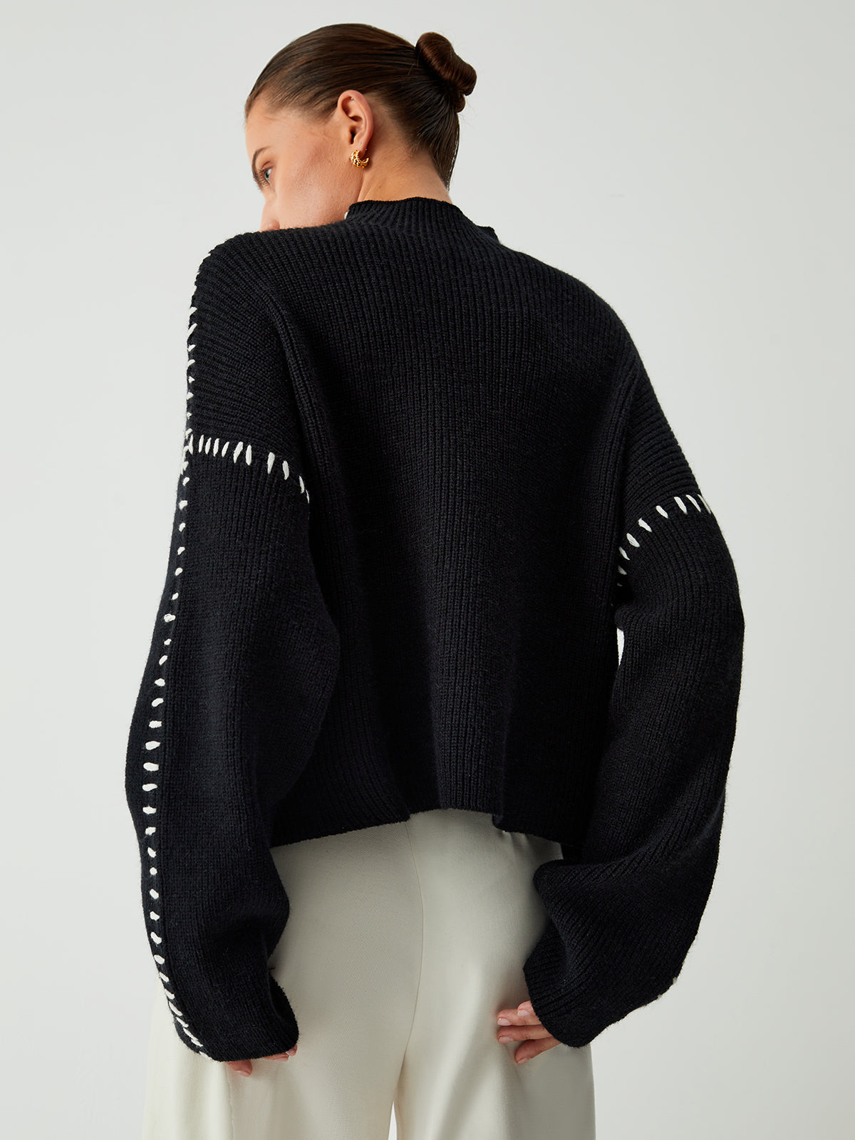 Delphine Women's Oversized Sweater - back view