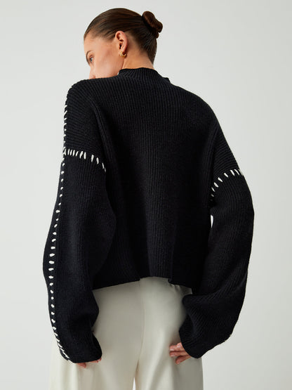 Delphine Women's Oversized Sweater - back view