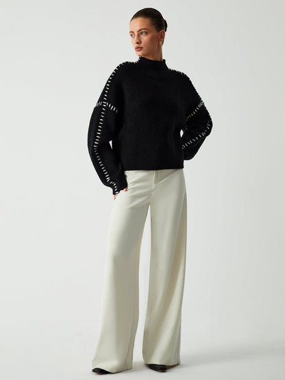 Delphine Women's Oversized Sweater - full-length view