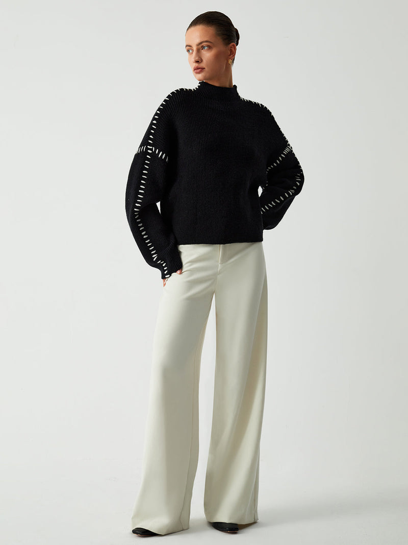 Delphine Women's Oversized Sweater - full-length view