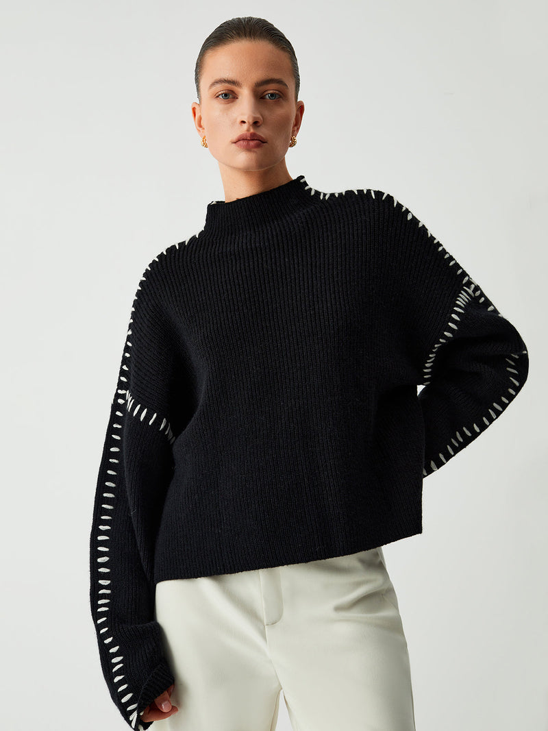 Delphine Women's Oversized Sweater - front view