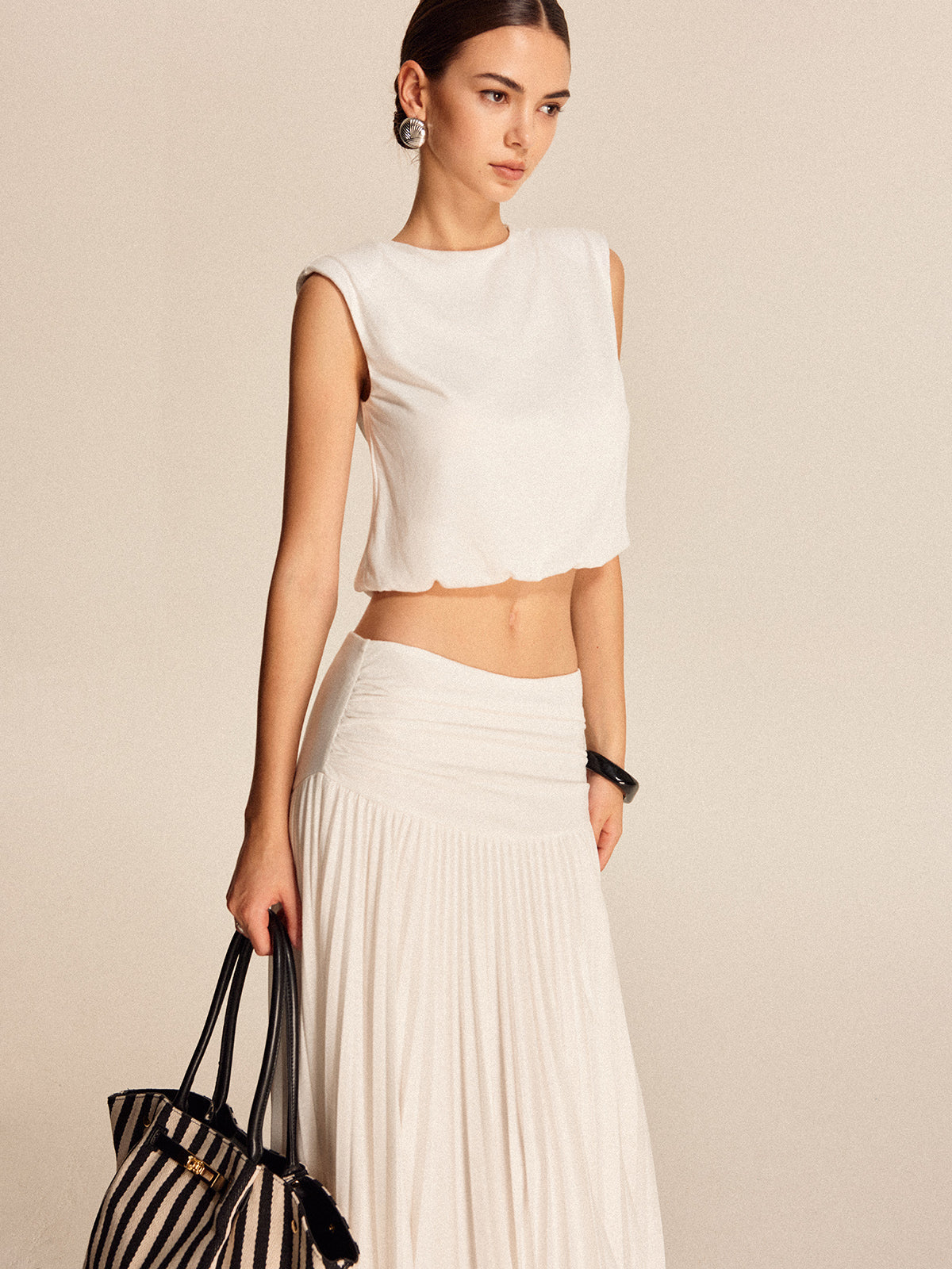 Selma Women's Pleated Skirt - full-length view