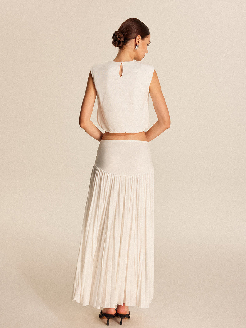 Selma Women's Pleated Skirt - flat lay