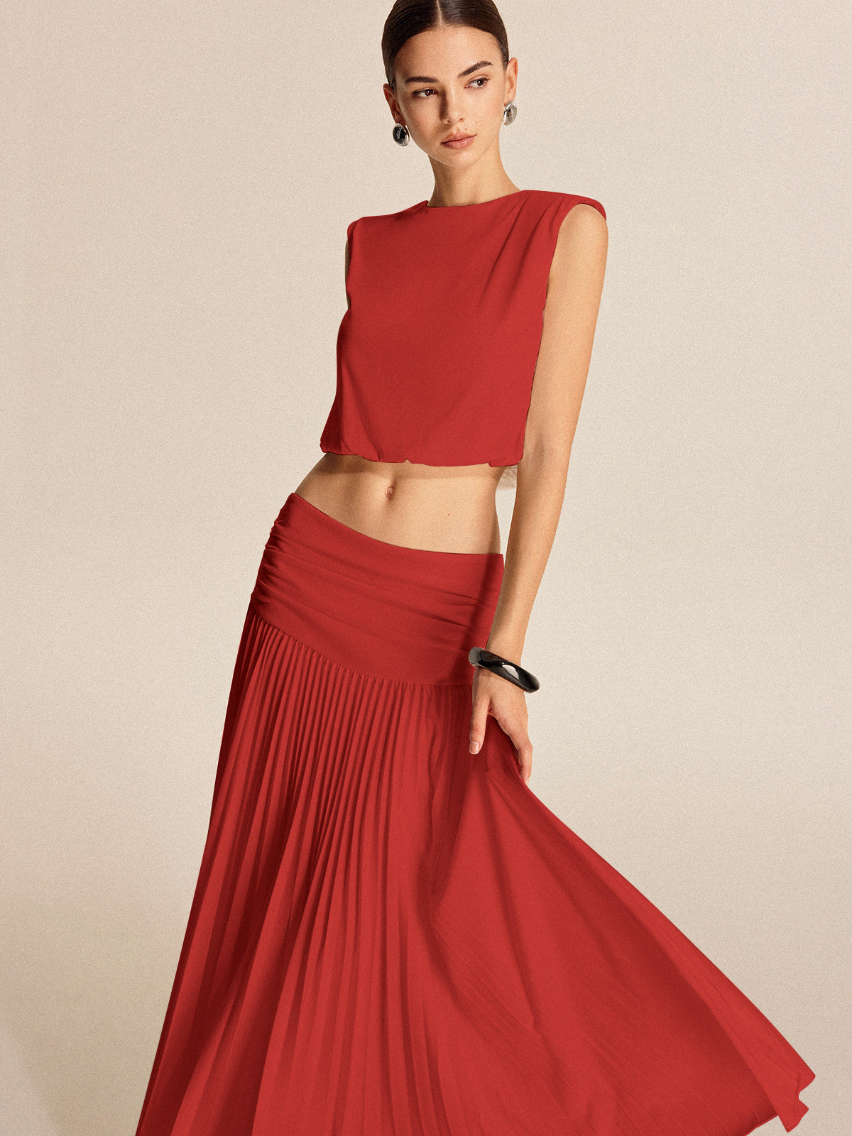 Selma Women's Pleated Skirt - front view