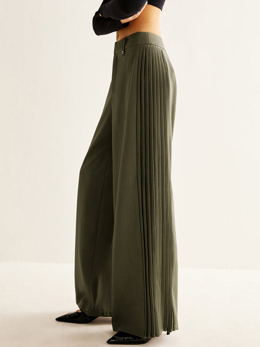 Kaia Women's Pleated Trousers - styled view