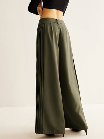 Kaia Women's Pleated Trousers - full-length view