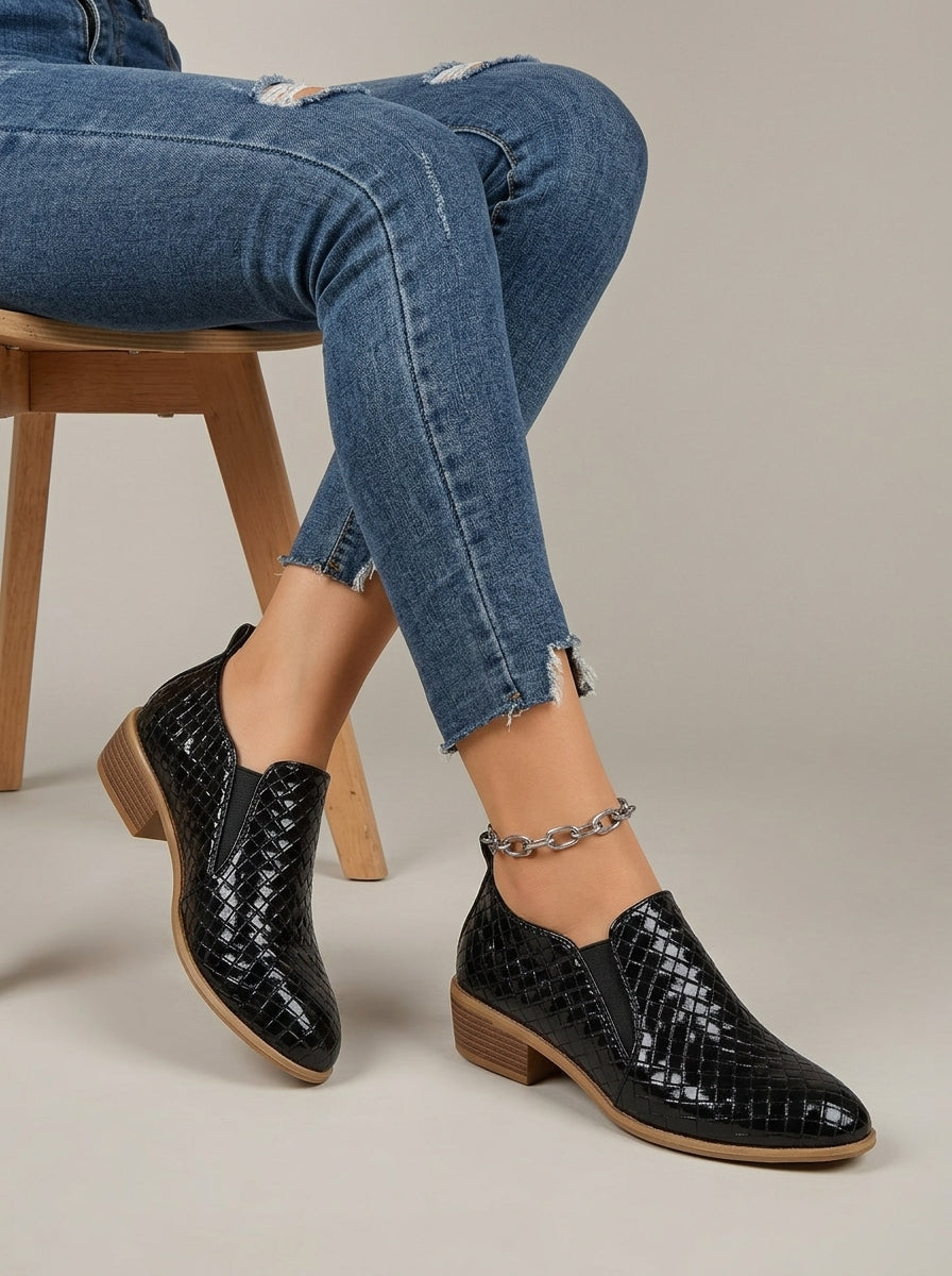 Dahlia Women's Block Heel Ankle Boots - styled view