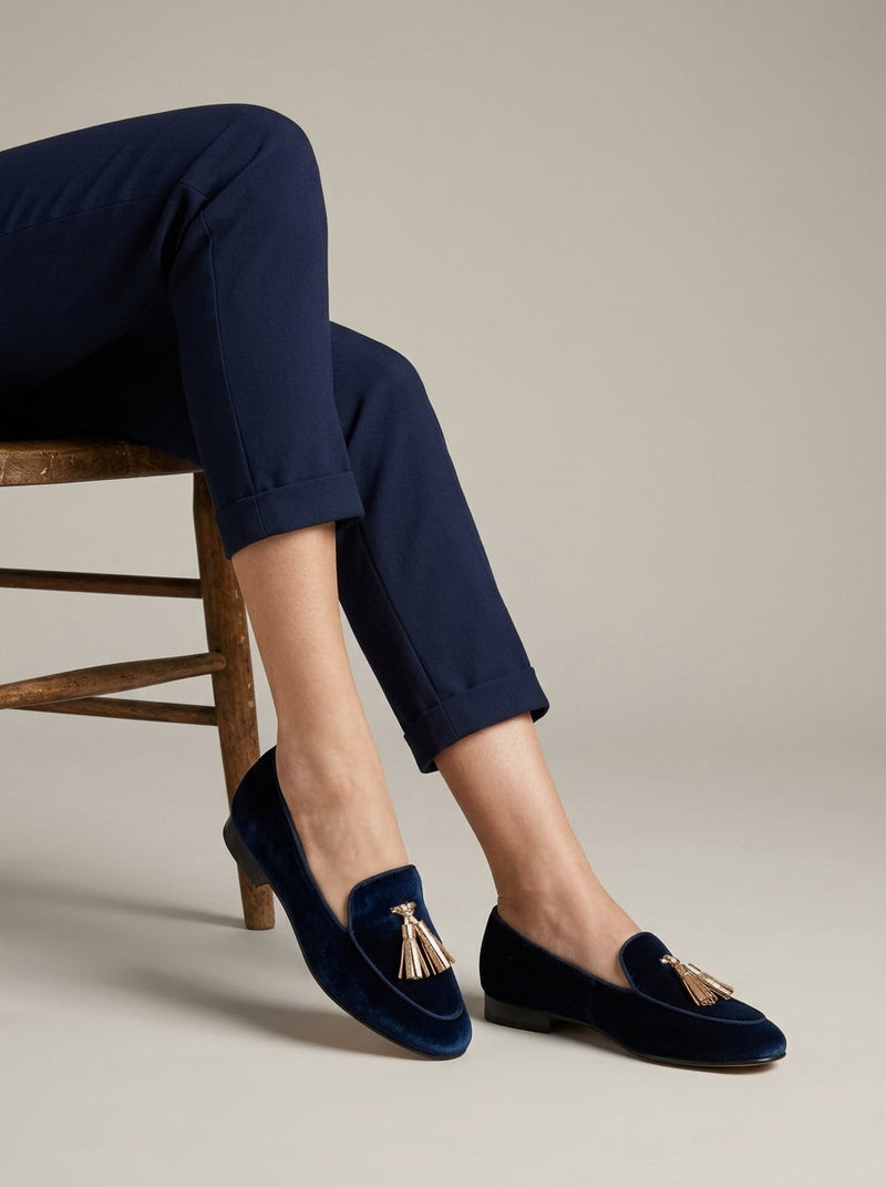 Yara Women's Loafers | Slip, Velvet, Flat
