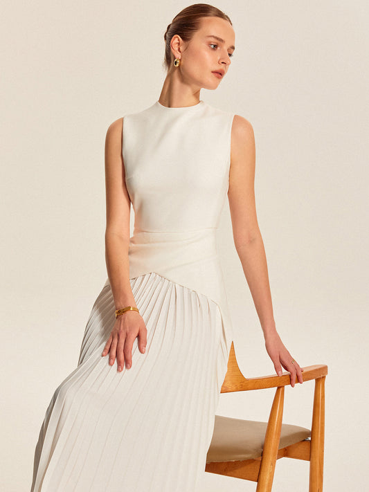 Beatrix Women's Pleated Dress - styled view