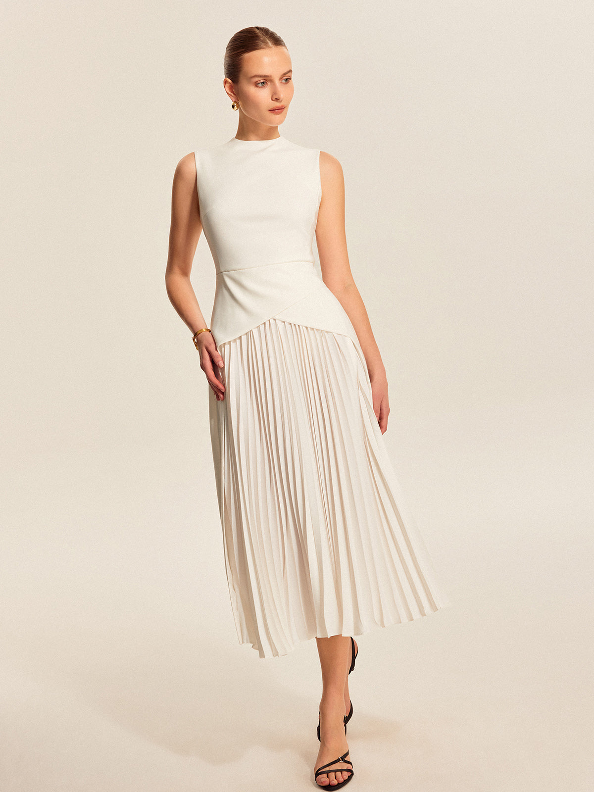Beatrix Women's Pleated Dress - front view