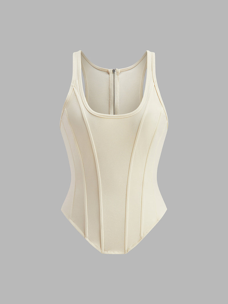 Hattie Women's Top | Belted, Jersey, Crew Neck