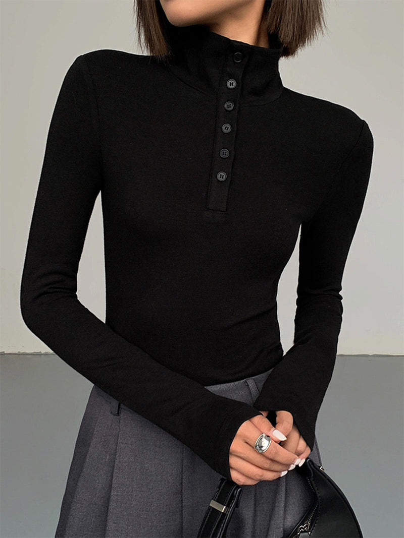 Bijou Women's Shirt | Slim Fit, Jersey, Long Sleeve
