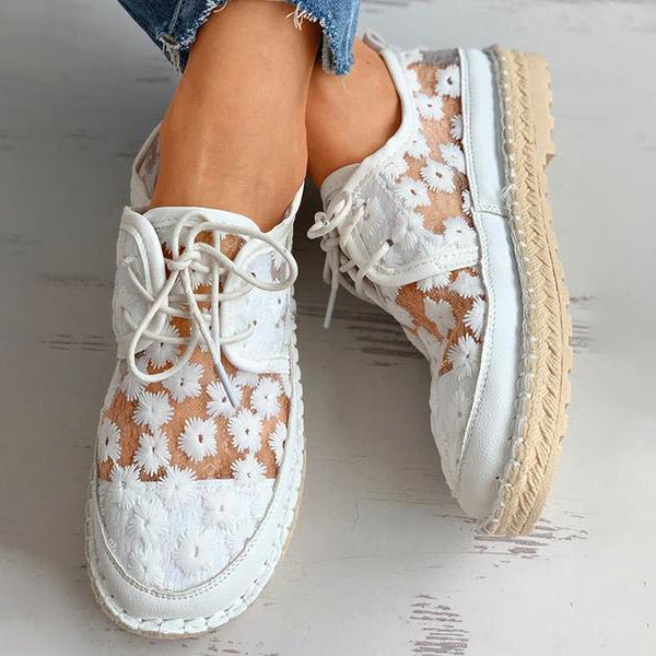 Tamsin Women's Floral Espadrilles - fabric and finish detail