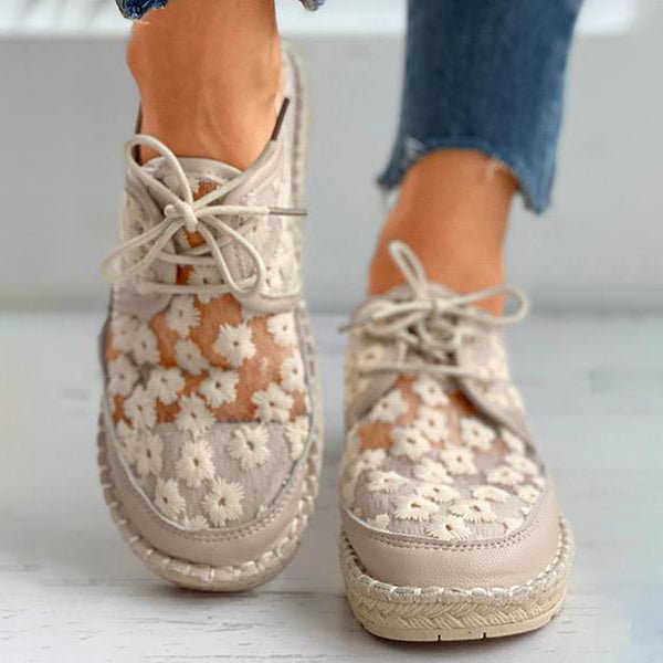 Tamsin Women's Floral Espadrilles - close-up detail