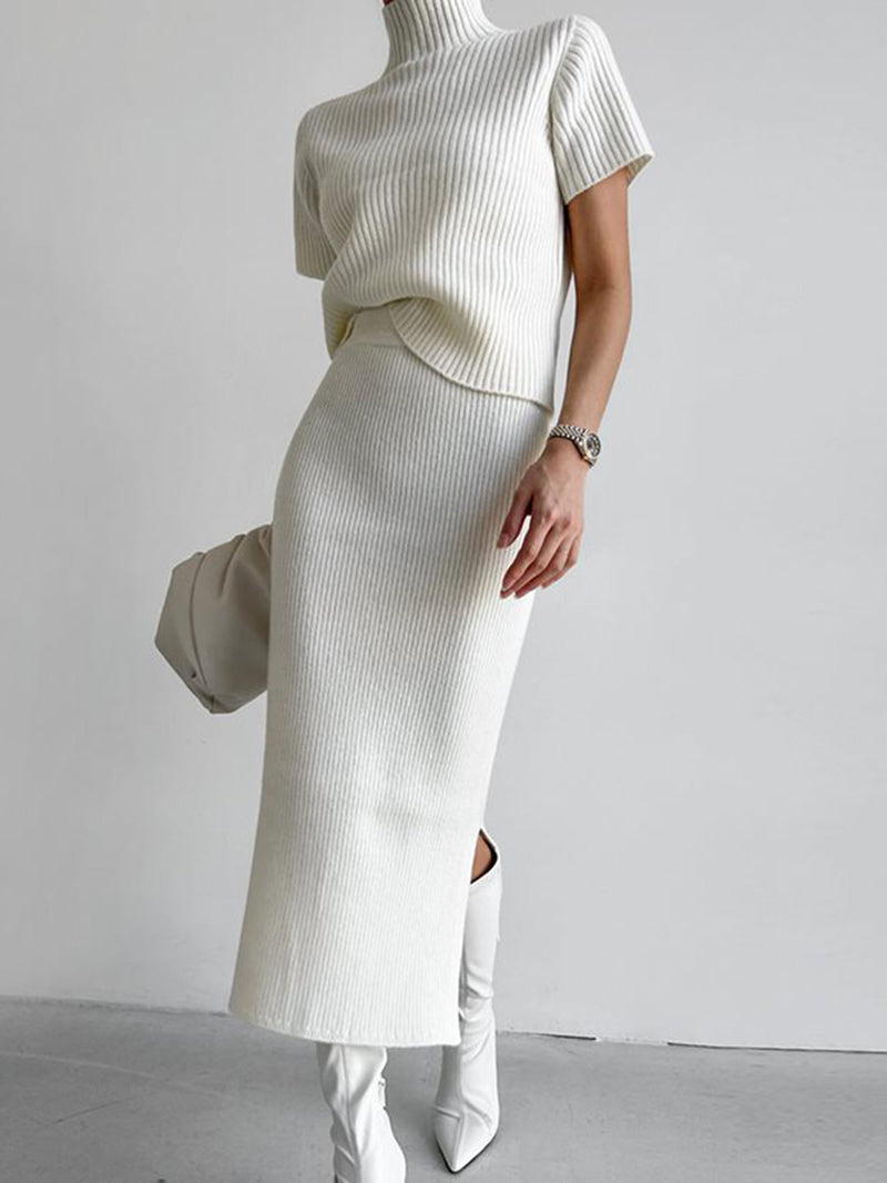 Sienna Women's Ribbed Knit Two-piece Set - styled view
