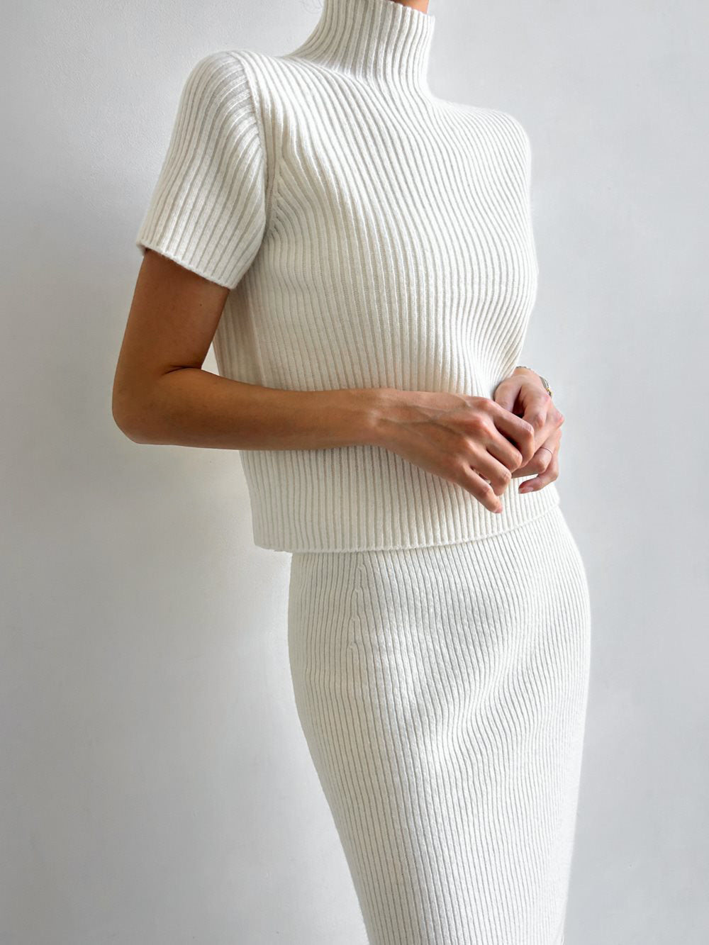 Sienna Women's Ribbed Knit Two-piece Set - back view