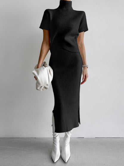 Sienna Women's Ribbed Knit Two-piece Set - shown in use