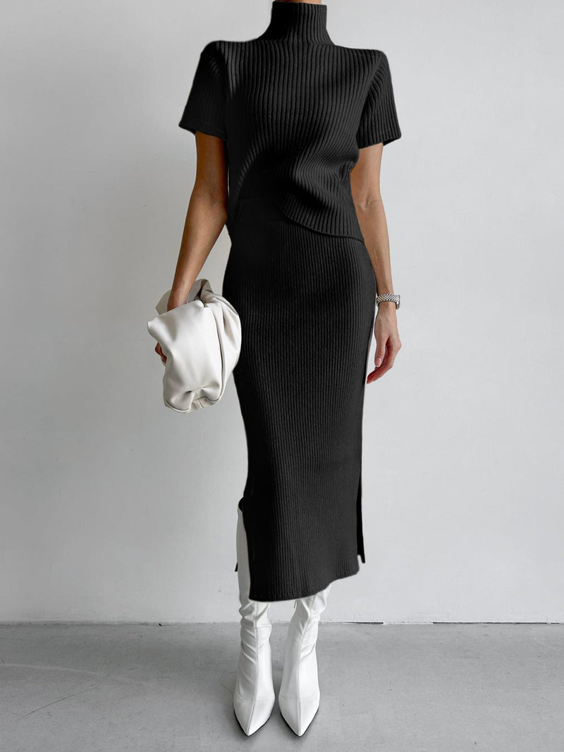 Sienna Women's Ribbed Knit Two-piece Set - shown in use