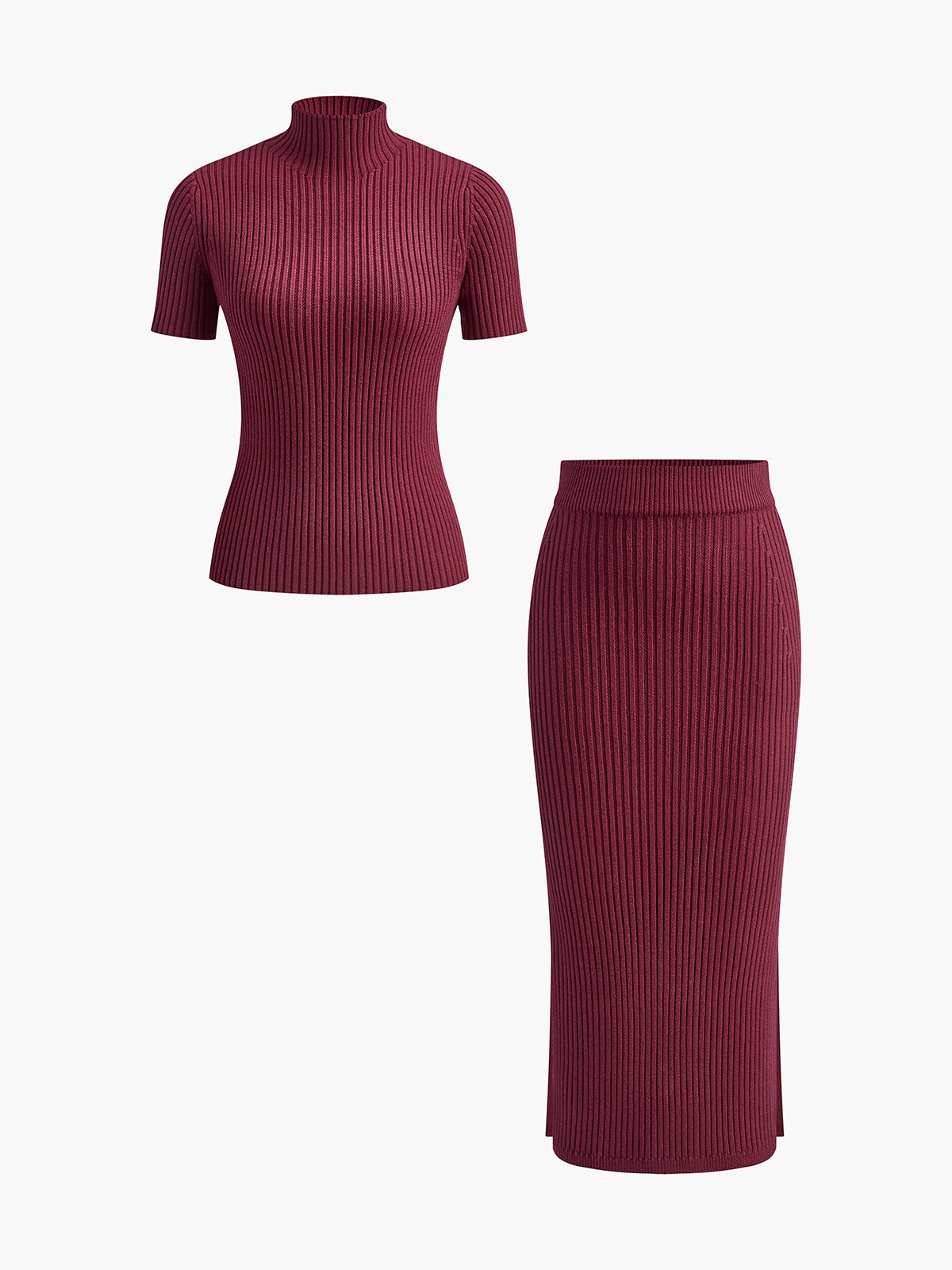 Sienna Women's Ribbed Knit Two-piece Set - front view