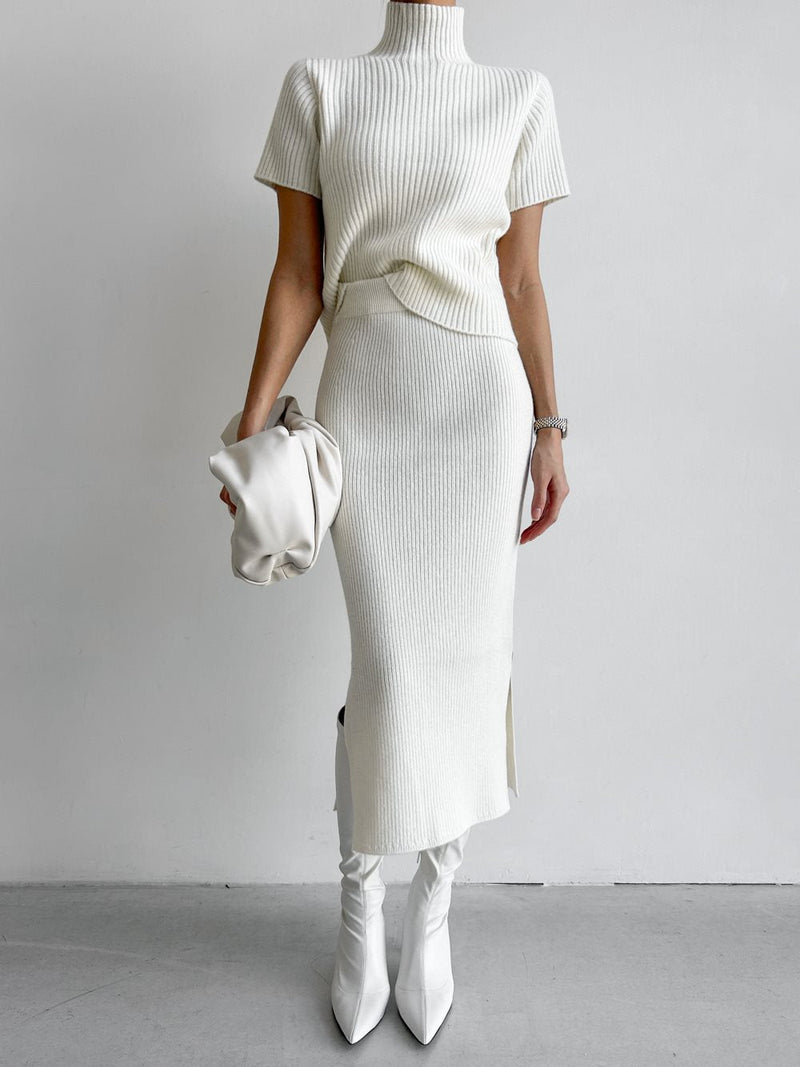 Sienna Women's Ribbed Knit Two-piece Set - front view
