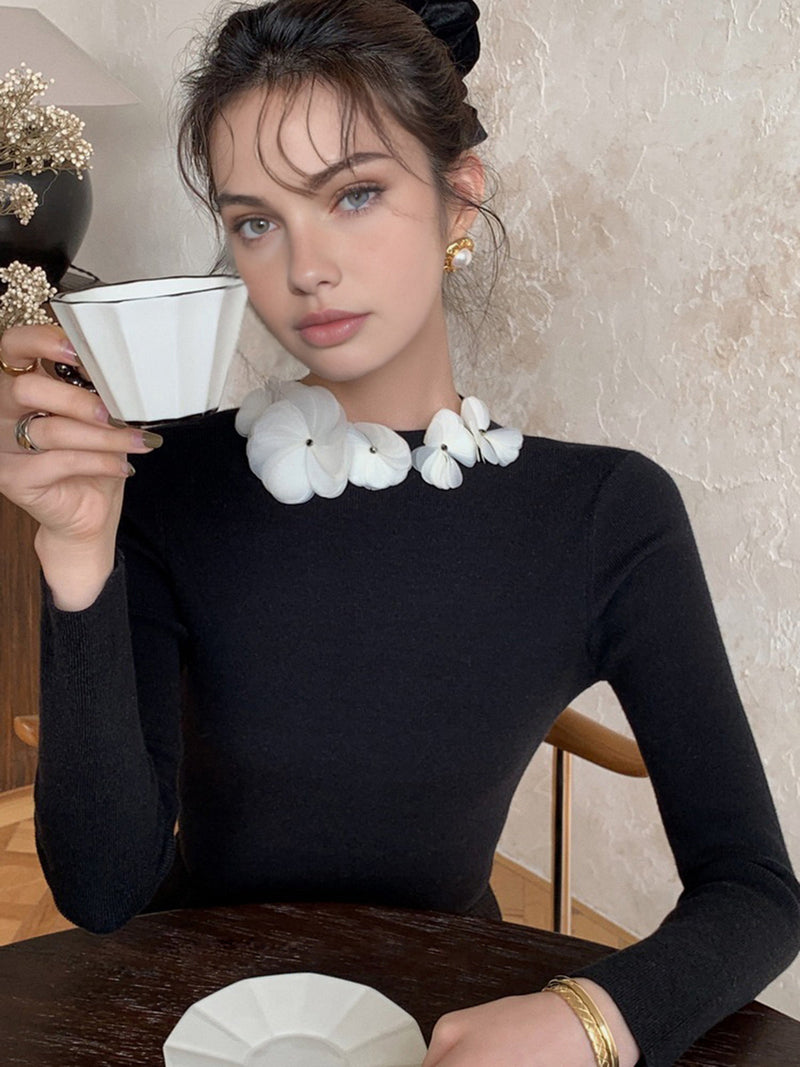 June Women's Floral Top - styled view