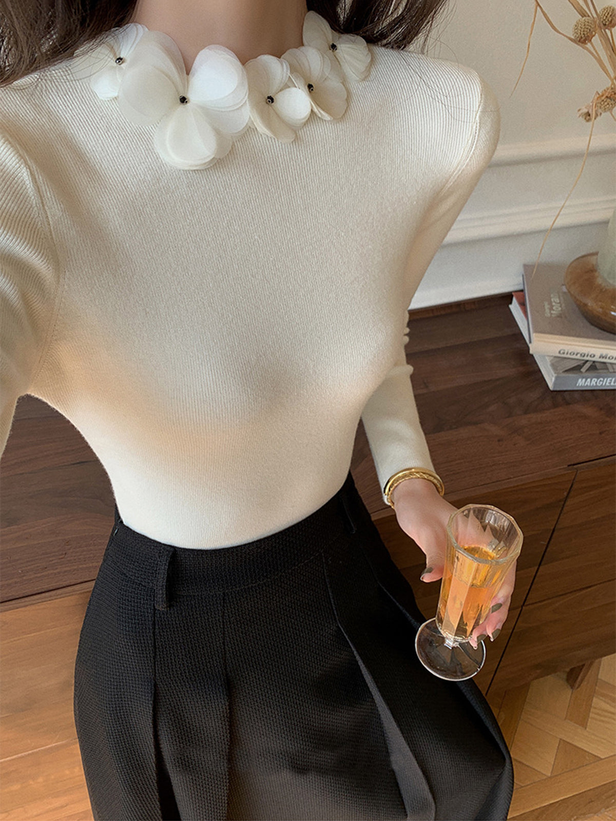 June Women's Floral Top - shown in use