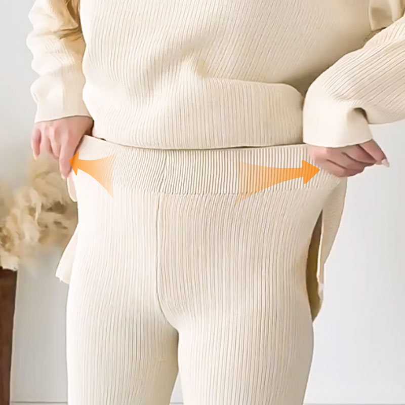 Beatrix Women's Ribbed Knit Knit Lounge - styled view