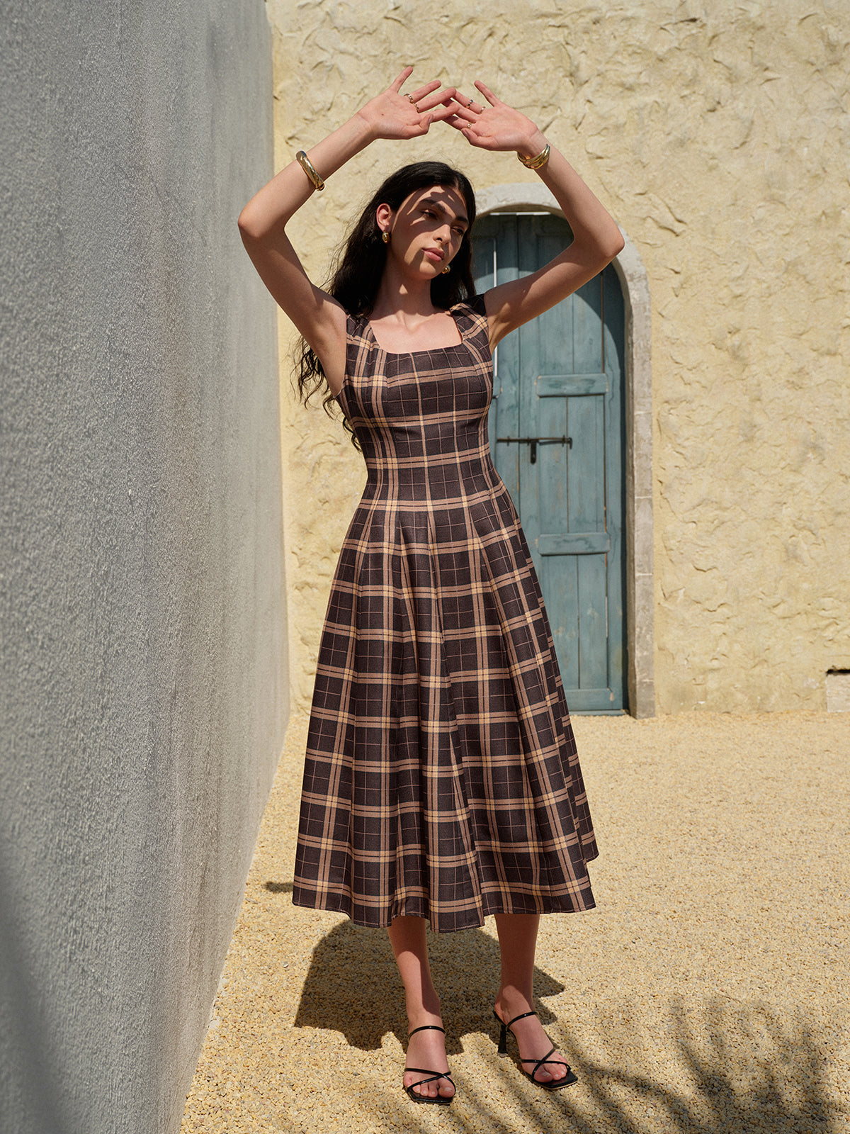 Rosa Women's Pleated Dress - styled view
