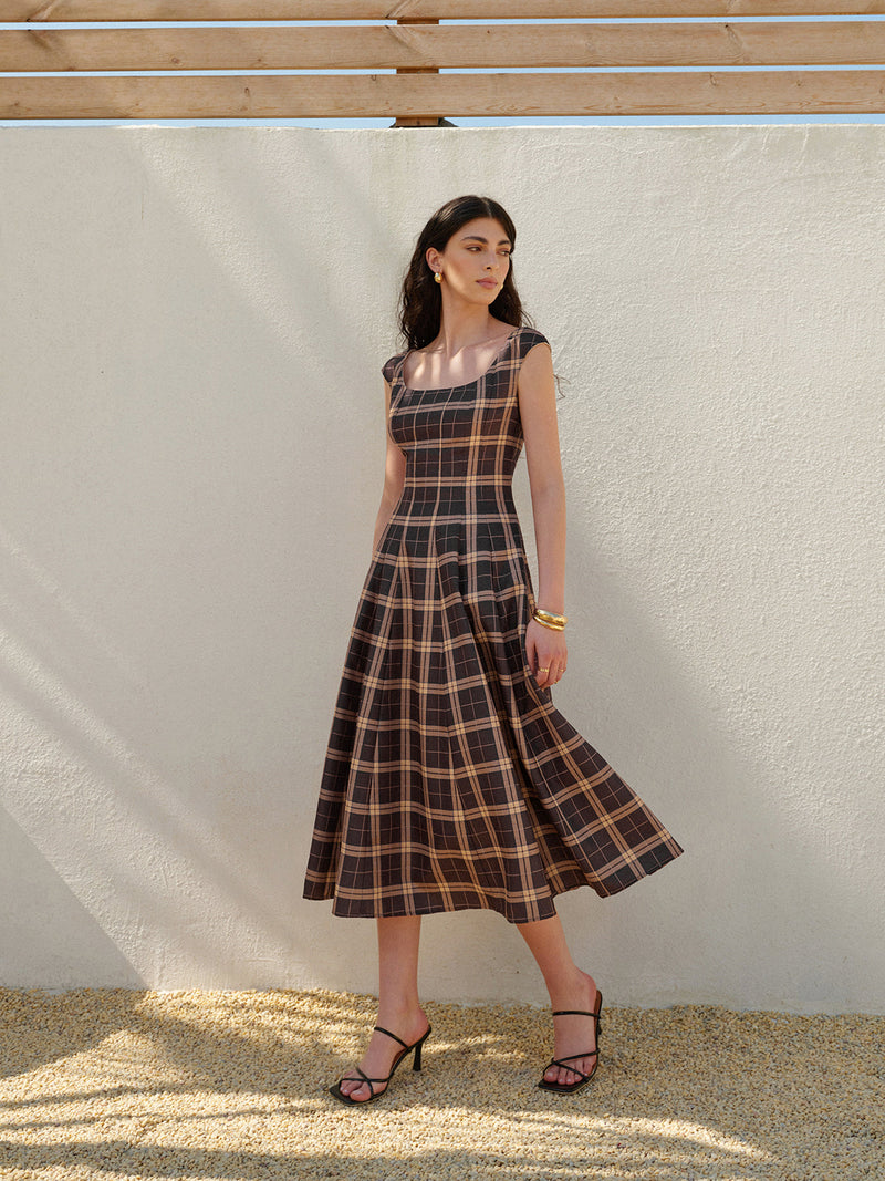 Rosa Women's Pleated Dress - back view
