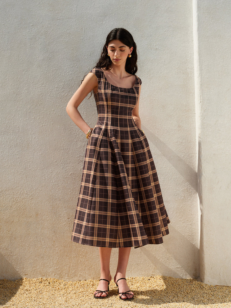 Rosa Women's Pleated Dress - full-length view