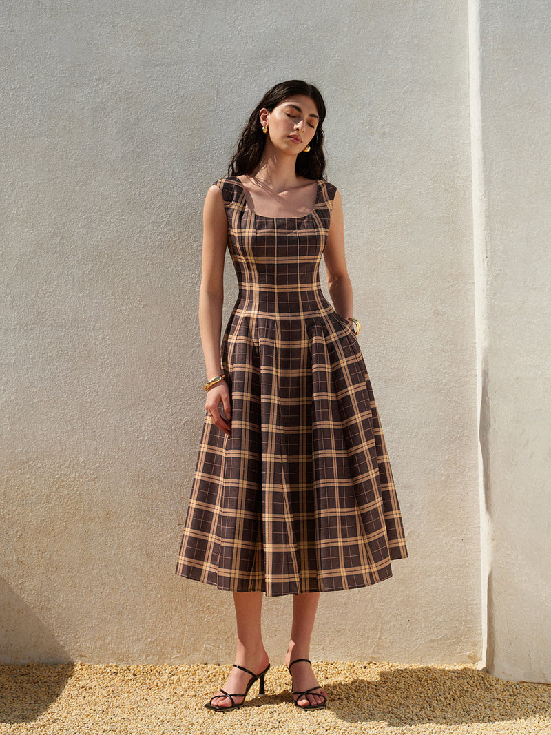 Rosa Women's Pleated Dress - close-up detail
