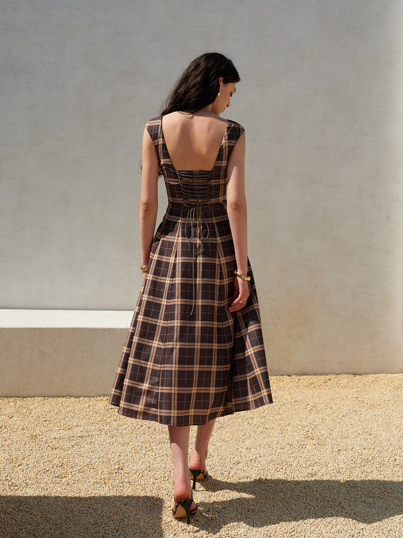Rosa Women's Pleated Dress - flat lay