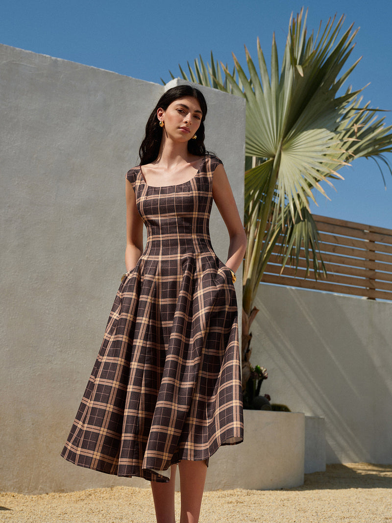 Rosa Women's Pleated Dress - front view