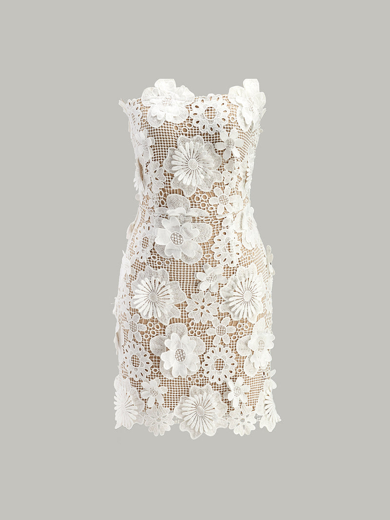 Elsie Women's Floral Dress | Lace, Jacquard, Strapless