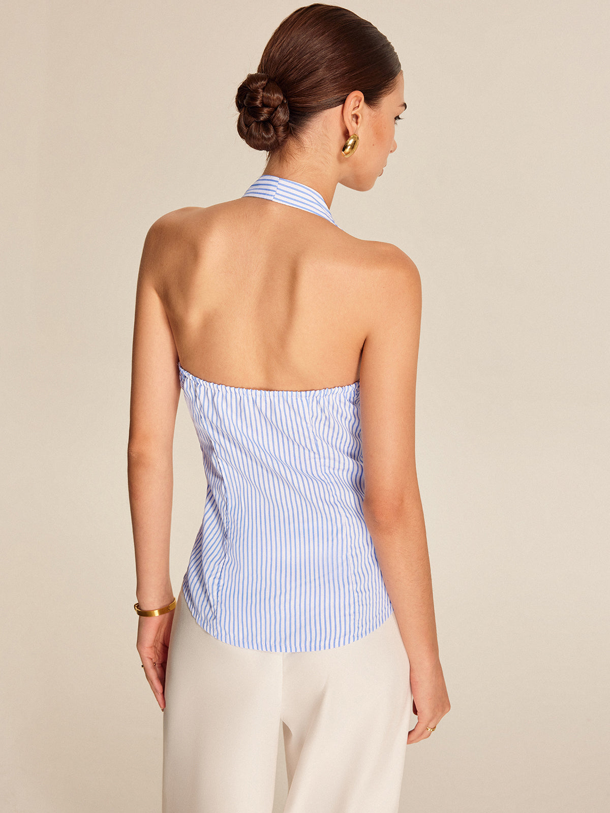 Darcy Women's Striped Top - close-up detail