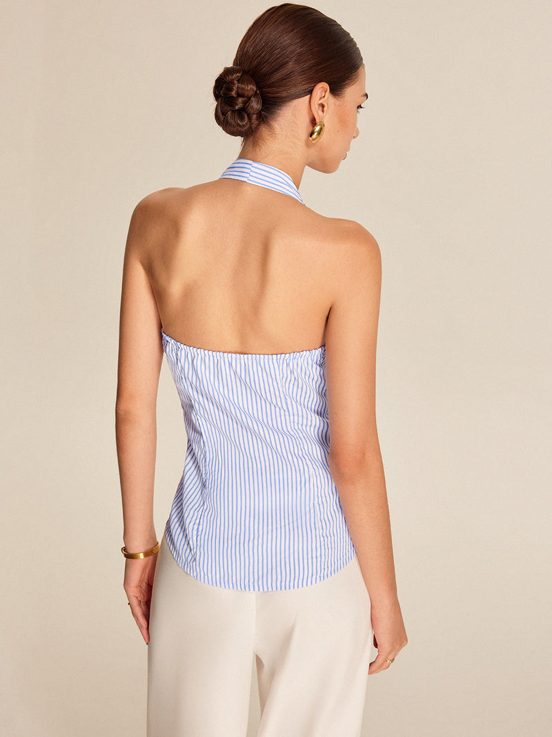 Darcy Women's Striped Top - close-up detail