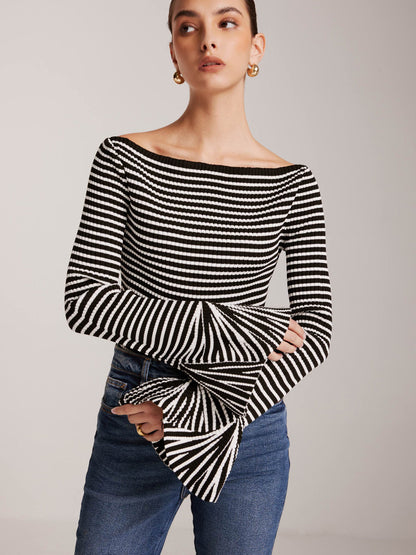 Harlow Women's Striped Top - styled view