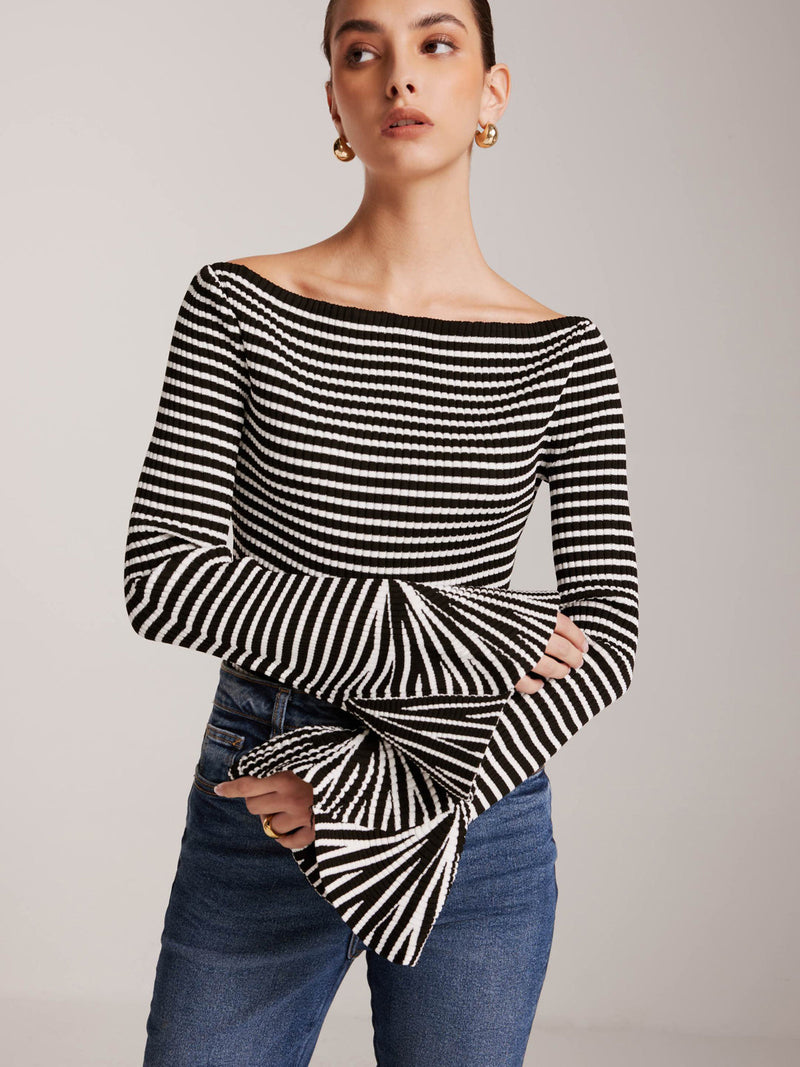 Harlow Women's Striped Top - styled view