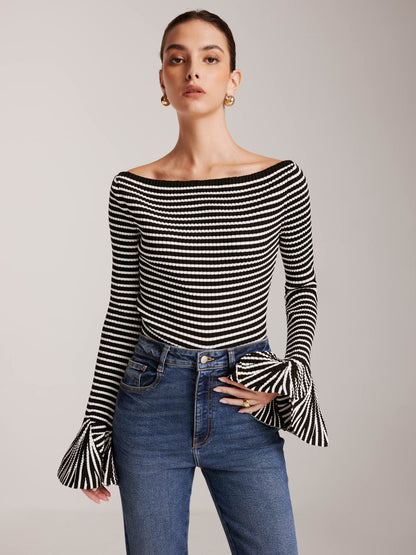 Harlow Women's Striped Top - front view