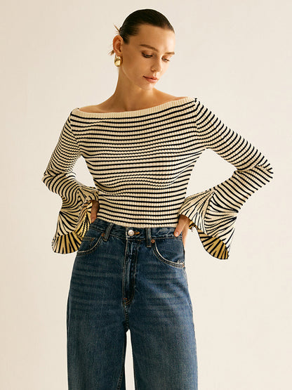 Harlow Women's Striped Top - front view