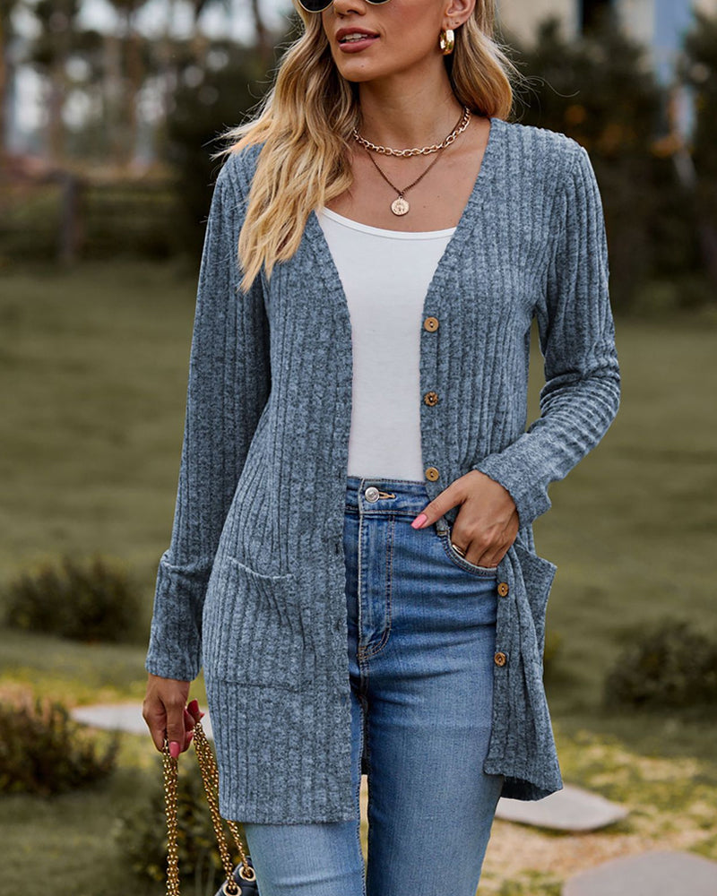 Saskia Women's Cardigan | Beige, Blue